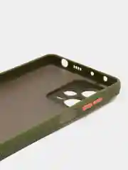 Лесной зеленый чехол Xiaomi Redmi Note 12 Pro+ 5G, Note 12 Pro 5G пластиковый матовый с цветными кнопками