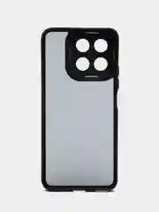 Черный чехол матовый для Honor X8a / Хонор Х8а, пластиковый, полупрозрачный, с глянцевой рамкой