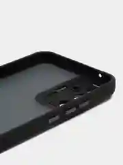 Черный чехол матовый для Samsung Galaxy A34, пластиковый, полупрозрачный, с глянцевой рамкой