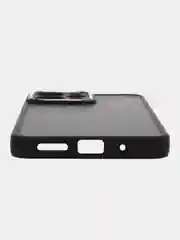 Черный чехол матовый для Xiaomi Redmi 12, пластиковый, полупрозрачный, с глянцевой рамкой