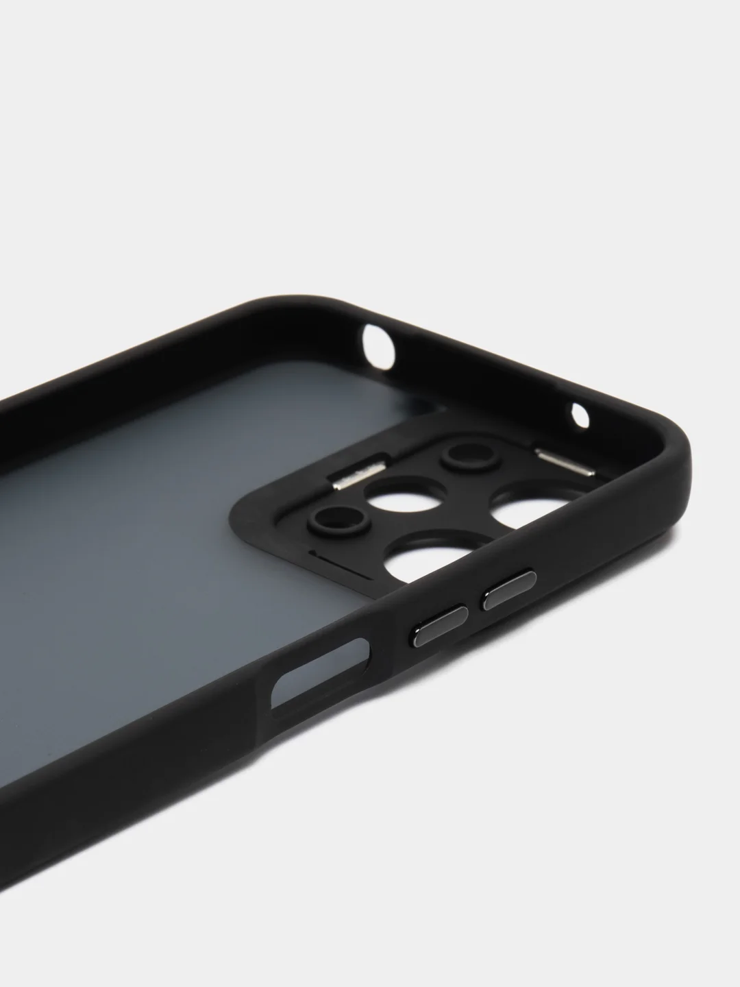 Черный чехол матовый для Xiaomi Redmi 12, пластиковый, полупрозрачный, с глянцевой рамкой
