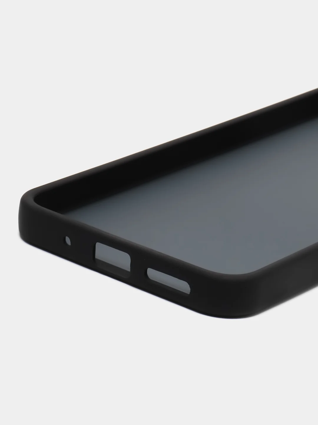 Черный чехол матовый для Xiaomi Redmi 12, пластиковый, полупрозрачный, с глянцевой рамкой