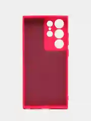 Тёмно-розовый чехол для Samsung Galaxy S23 Ultra (Самсунг Галакси С23 Ультра), силиконовый