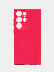 Тёмно-розовый чехол для Samsung Galaxy S23 Ultra (Самсунг Галакси С23 Ультра), силиконовый