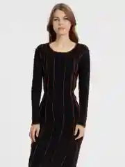 Черный платье женское, длинное, лапша, с контрастными швами