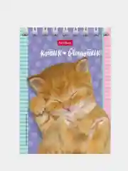 Блокнот "Котята", А7, 40 листов на гребне, обложка мелованный картон