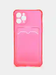 Желтый чехол iPhone 11 Pro 14 Max 13 12 Xr Xs 6 7 8 Plus Se 2020 с карманом для карт, прозрачный