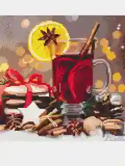 Алмазная мозаика "Ароматный глинтвейн", 30 х 30