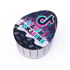 Подарочная коробка сюрприз "Тик ток", дерево 3 мм., для сладких подарков