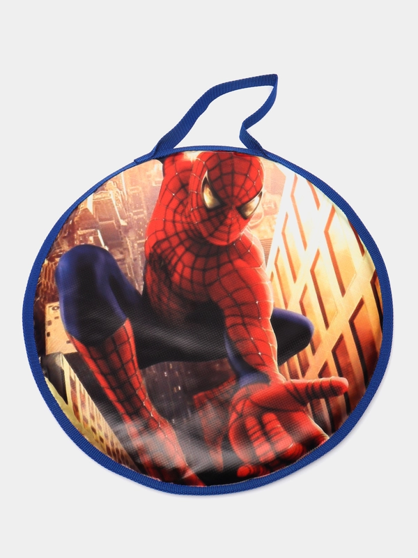 Ледянка детская мягкая с ручкой Человек-Паук / Spider-Man круглая 40х40 см с рисунком #116