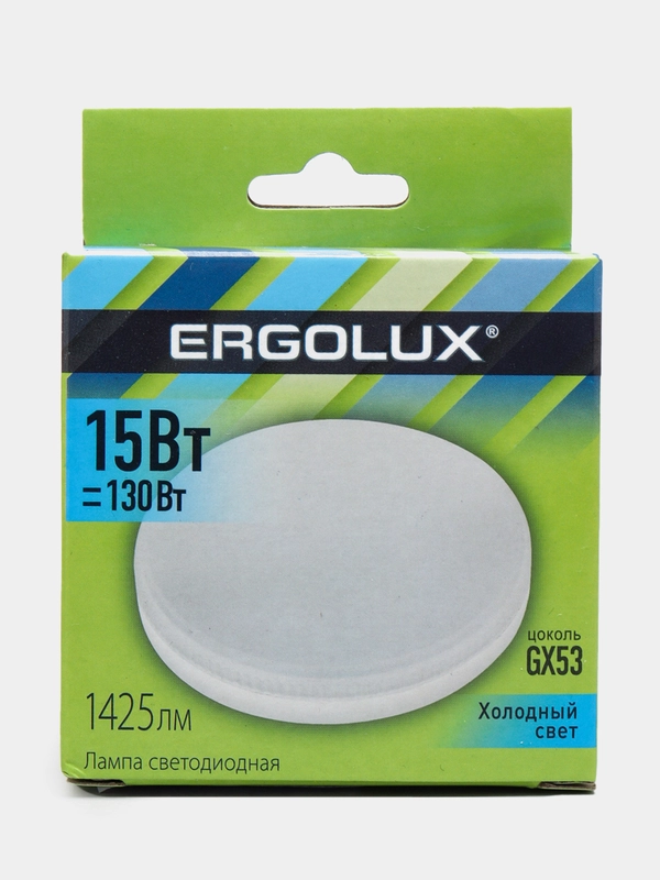 Лампа светодиодная Ergolux GX53, 15 Вт, LED-GX53-15W