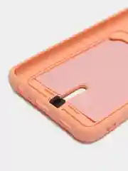 Пудровый чехол Samsung Galaxy A32 (Самсунг Галакси А32 4G), силиконовый, с карманом для карты