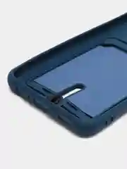 Синий чехол Samsung Galaxy A32 (Самсунг Галакси А32 4G), силиконовый, с карманом для карты