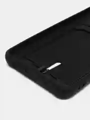 Черный чехол Samsung Galaxy A32 (Самсунг Галакси А32 4G), силиконовый, с карманом для карты