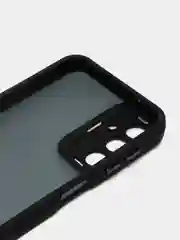 Угольный чехол матовый для Samsung Galaxy A14, пластиковый, полупрозрачный, с глянцевой рамкой
