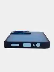 Синий чехол матовый для Honor X7a / Хонор Х7а, пластиковый, полупрозрачный, с глянцевой рамкой
