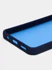 Синий чехол матовый для Honor X7a / Хонор Х7а, пластиковый, полупрозрачный, с глянцевой рамкой