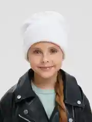 Белый детская шапка для девочки, мальчика, унисекс, осень, зима