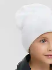 Белый детская шапка для девочки, мальчика, унисекс, осень, зима