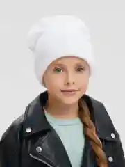 Белый детская шапка для девочки, мальчика, унисекс, осень, зима