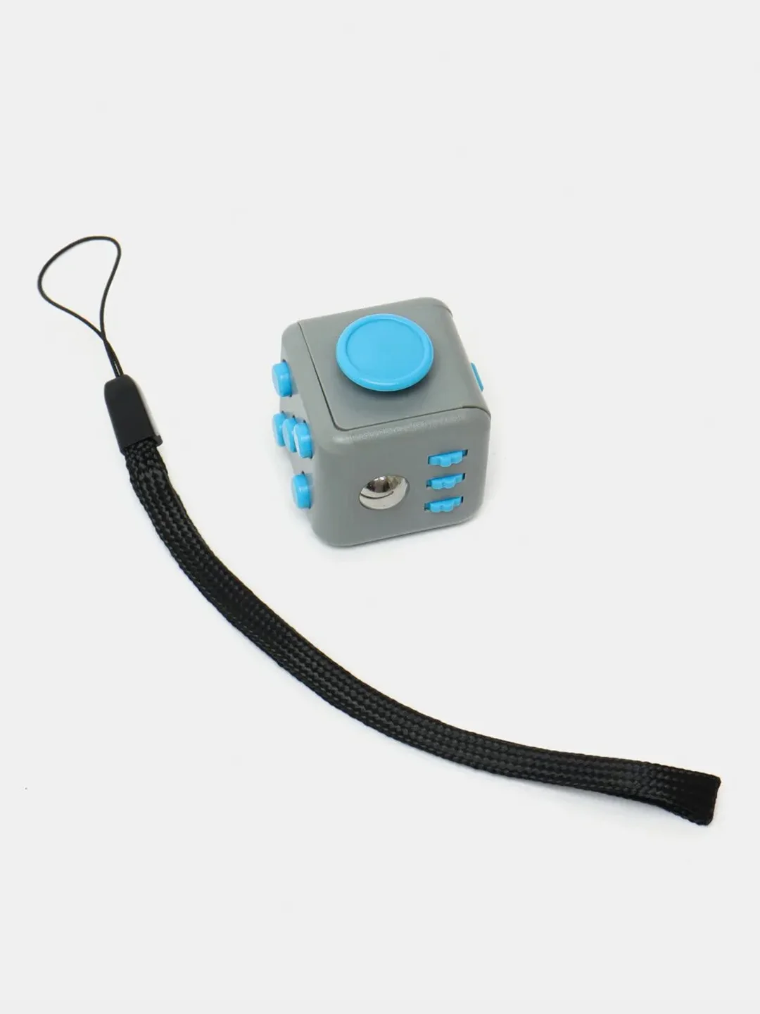 Голубой кубик-антистресс Fidget Cube (фиджет куб) игрушка развивающая, тактильная, сенсорная