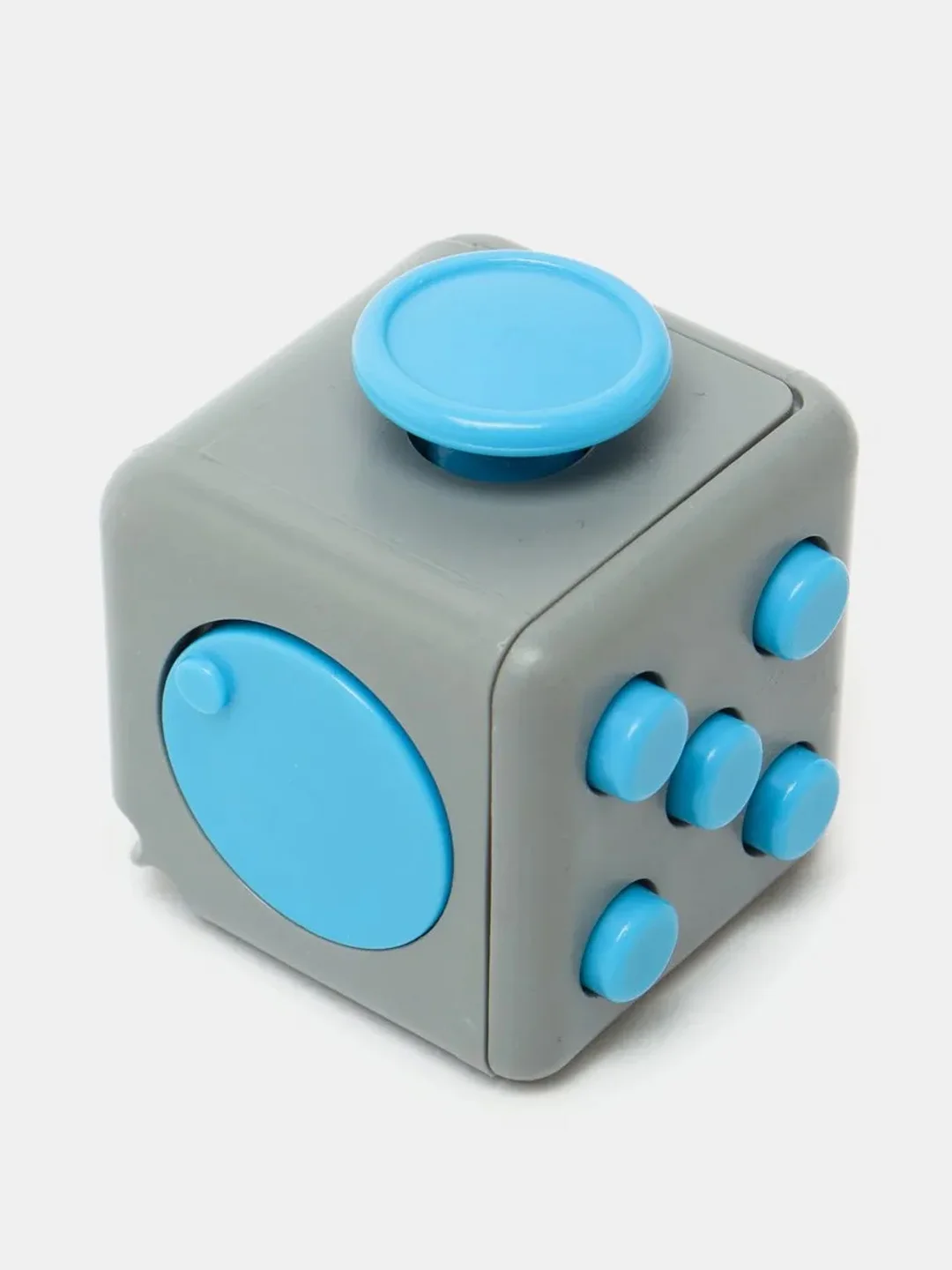 Голубой кубик-антистресс Fidget Cube (фиджет куб) игрушка развивающая, тактильная, сенсорная