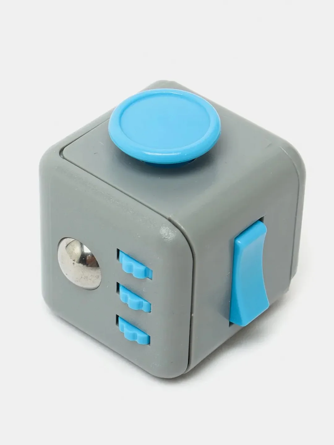 Голубой кубик-антистресс Fidget Cube (фиджет куб) игрушка развивающая, тактильная, сенсорная