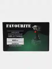 Гайковёрт аккумуляторный OBS 21 TW600, 2400 об/мин, 3100 уд/мин, 600 Нм