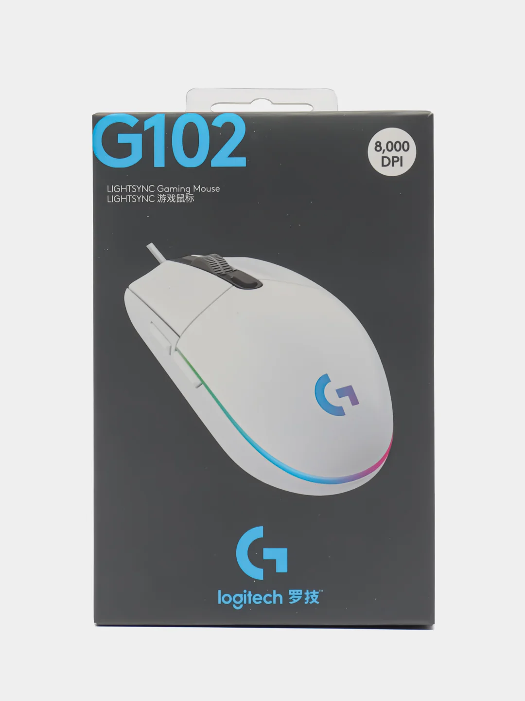 Компьютерная мышь Logitech G102 LIGHTSYNC, проводная, белая
