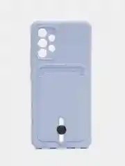 Лавандовый чехол Samsung Galaxy A32 (Самсунг Галакси А32 4G), силиконовый, с карманом для карты