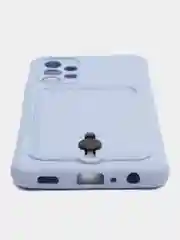 Лавандовый чехол Samsung Galaxy A32 (Самсунг Галакси А32 4G), силиконовый, с карманом для карты