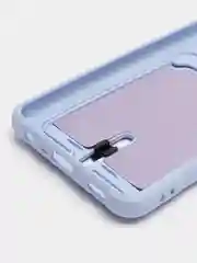 Лавандовый чехол Samsung Galaxy A32 (Самсунг Галакси А32 4G), силиконовый, с карманом для карты