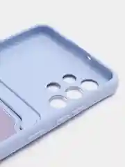 Лавандовый чехол Samsung Galaxy A32 (Самсунг Галакси А32 4G), силиконовый, с карманом для карты