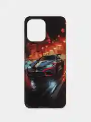 Оранжевый чехол для Xiaomi Redmi 12 / Сяоми Редми 12, силиконовый, с рисунком