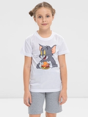 Детская футболка для девочки и мальчика с принтом (Том и Джерри) Tom and Jerry