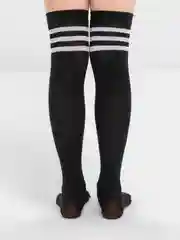 Белый гольфы капроновые в полоску