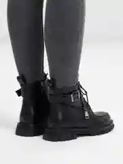 Черный ботинки женские демисезонные