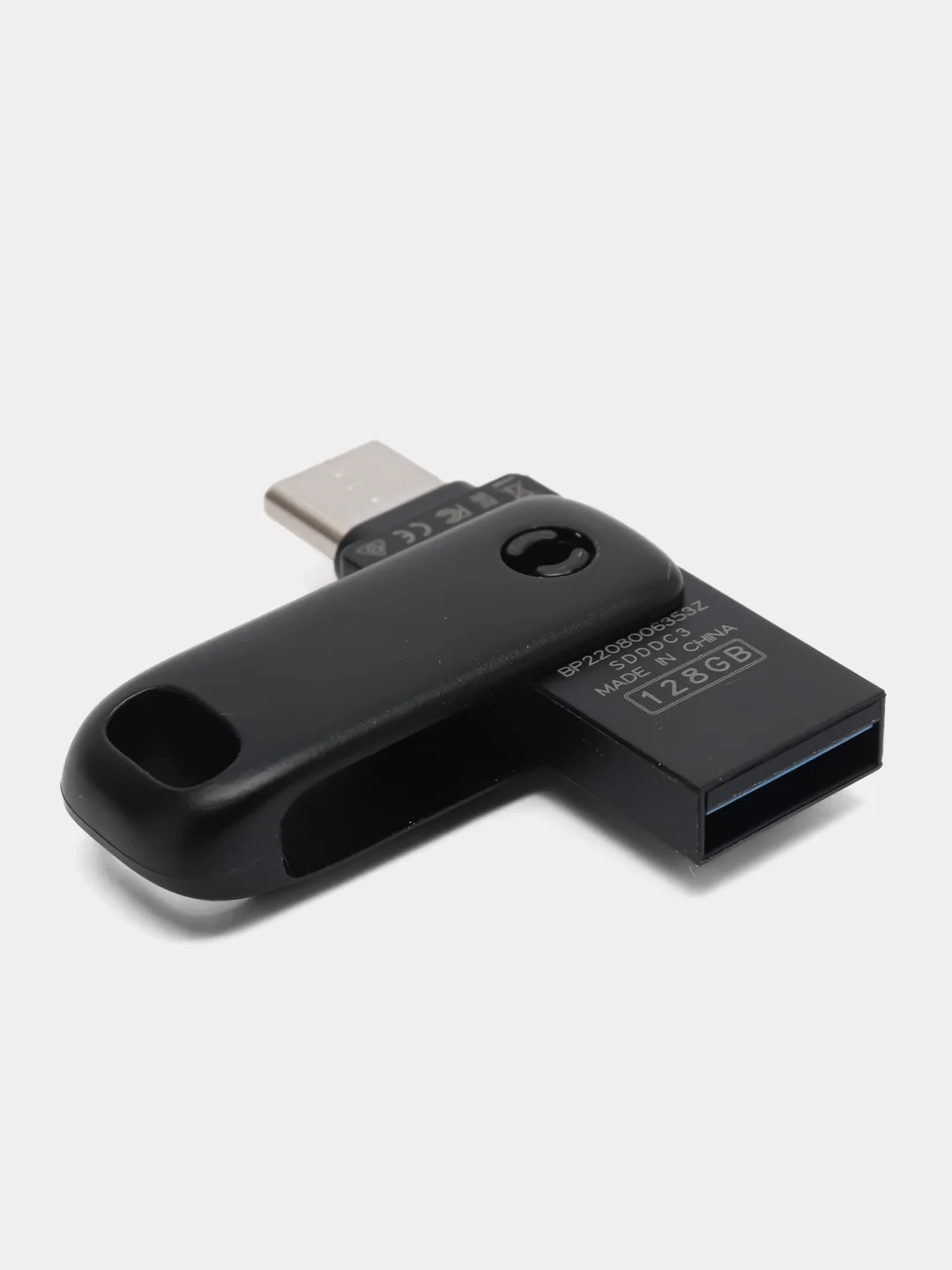 Черный флешка SanDisk ULTRA USB 3.1, Type-C, карта памяти, поворотная, 4 размера