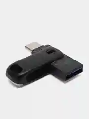Черный флешка SanDisk ULTRA USB 3.1, Type-C, карта памяти, поворотная, 4 размера