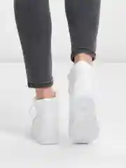 Белый кеды женские, высокие, демисезонные, на липучках
