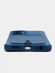Синий чехол на Realme C55 (Реалми С55), силиконовый, с карманом для карты