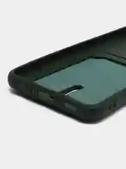 Тёмно-зелёный чехол Samsung Galaxy A32 (Самсунг Галакси А32 4G), силиконовый, с карманом для карты