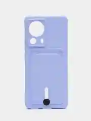 Лавандовый чехол для Xiaomi 13 Lite / Сяоми 13 Лайт, силиконовый, с карманом для карты