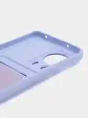Красный чехол для Xiaomi 13 Lite / Сяоми 13 Лайт, силиконовый, с карманом для карты