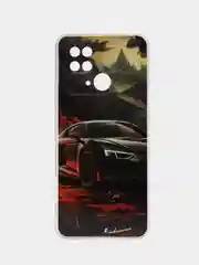 Медный чехол для Xiaomi Redmi 10C, Poco C40 / Сяоми Редми 10С, Поко С40, силиконовый, с рисунком