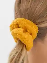 Бордовый резинка для волос, меховая, барашек