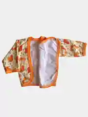 Бежевый детская кофточка из футера, с начесом, распашонка для новорожденных