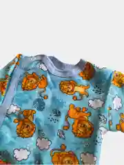 Голубой детская кофточка из футера, с начесом, распашонка для новорожденных