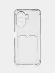 Прозрачный чехол для Huawei Nova Y70 Y70 Plus Y71 противоударный BROSCORP силиконовый карман для карт