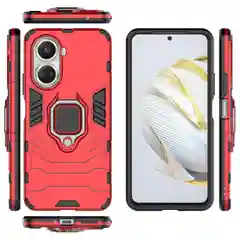 Черный чехол противоударный с кольцом на Huawei Nova 10 SE (Хуавей Нова 10 СЕ)